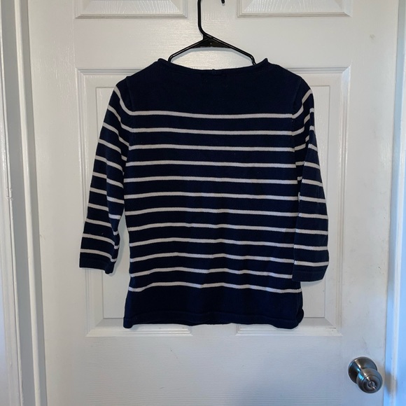 Lauren Ralph Lauren Navy Striped Sweater - Picture 3 of 4